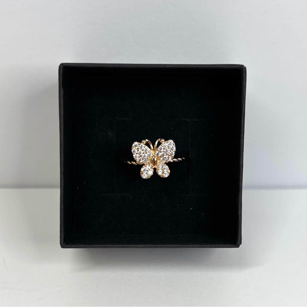 18k rose gold-plated butterfly ring - Picture 6 of 6